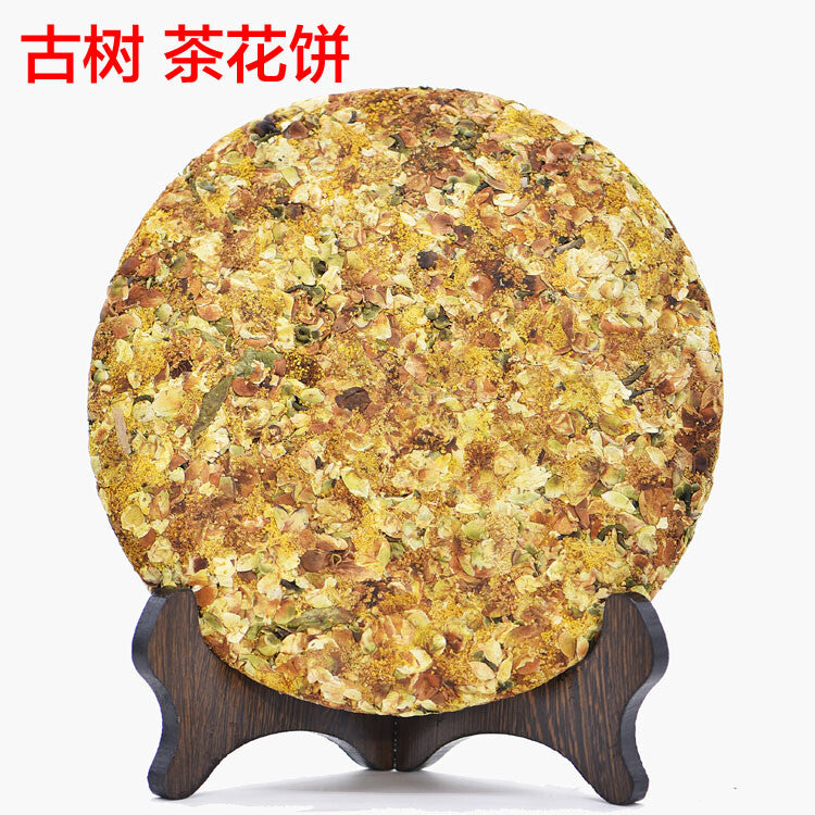 Yunnan Old Trees Camelias Flower Lincang Snowy Mountain Raw Pu'er Puer Tea 357g