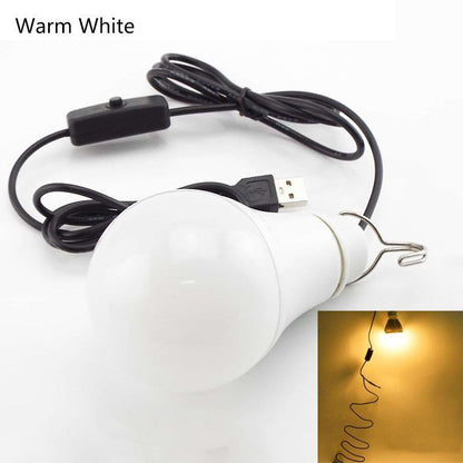 Reading Night Lamps USB LED Bulb Light Portable Outdoor Camping Home Lighting 5V