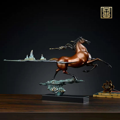All copper horse ornaments, instant success handicrafts