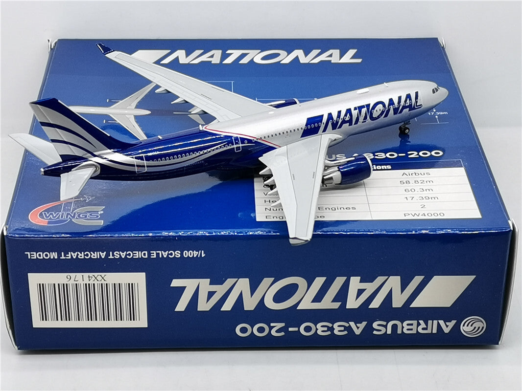 1:400 JC Wings NATIONAL A330-200 Passenger Airplane Diecast Aircraft Model