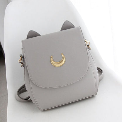 Cat Ear Crossbody Bag Small Shoulder Synthetic Leather Handbag Elegant Traveling