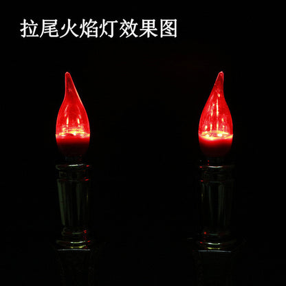 A Pair New Electric Candle LED Electrolier Lamp Buddha Offerings Lamp Supplies