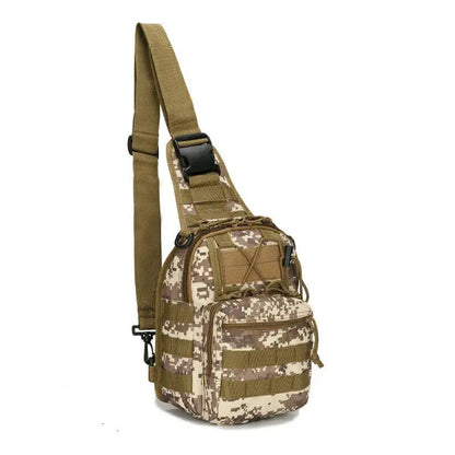 Men Nylon Crossbody Bag Tactics Canvas Shoulder Hiking Travel Outdoor Sports