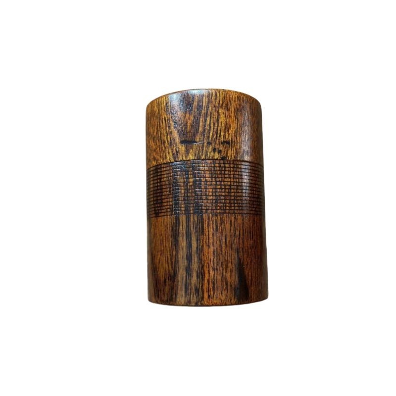 Minor Flaw Jujube Wood Tea Canister Handmade Travel Straight Jar with Lid