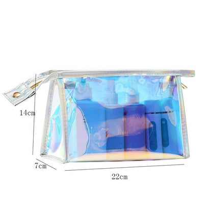 Transparent Pretty Makeup Bag Travel Cosmetic Bag Toiletry Brush Bags Organizer