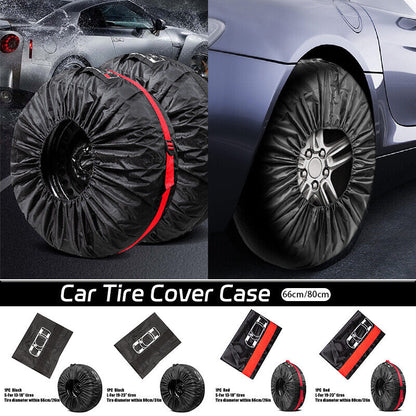 Car SUV Tire Cover Case Car Auto Spare Wheel Totes Handle Waterproof Storage Bag