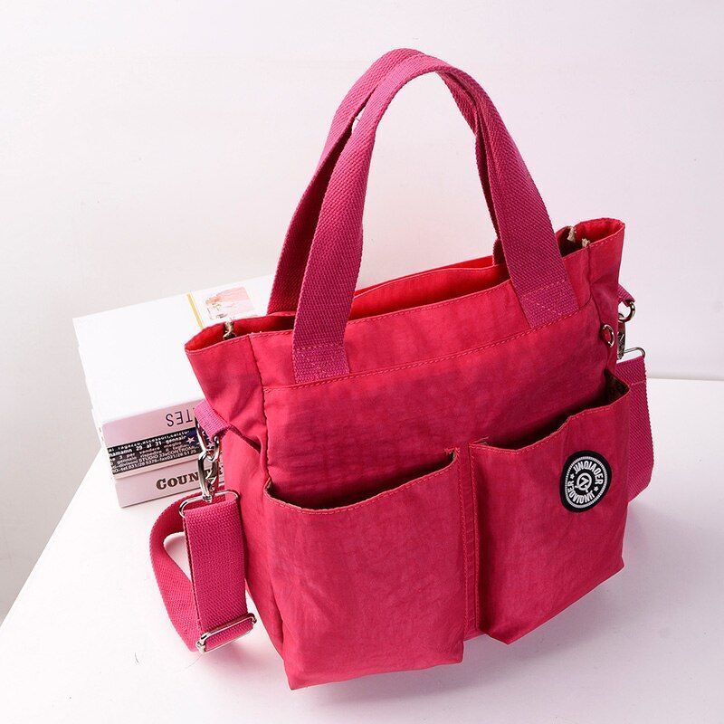 Soft Purse Waterproof Nylon Shoulder Messenger Bag Zipper Traveling Accessories