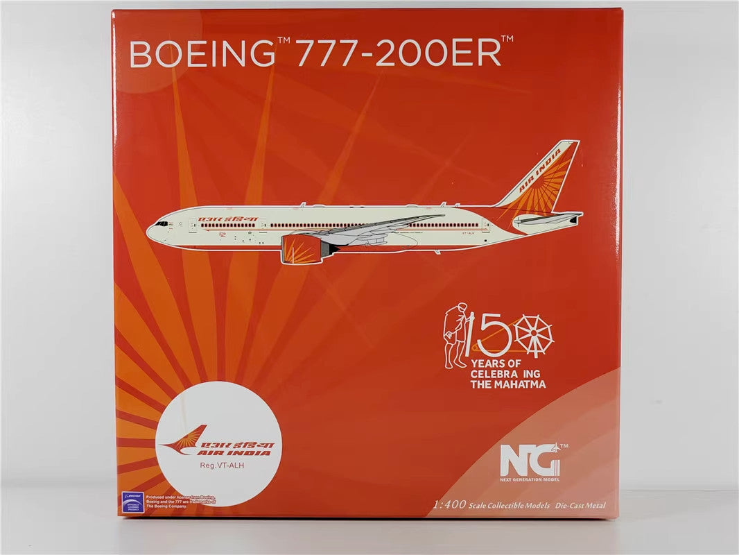 1:400 NG Model AIR INDIA BOEING 777-200LR Passenger Airplane Diecast Plane Model