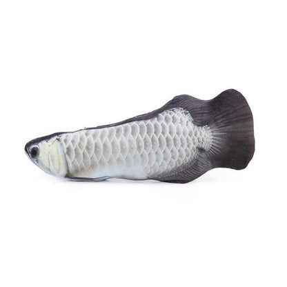Fish Shape Pet Cat Chew Toy with Catnip Teaser Stuffed Kitten Pillow Scratching