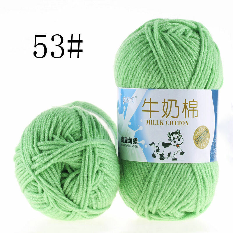 Hot Sale 50g Hand-woven Chunky Yarn Soft Milk Cotton Knitting Baby wool yarn