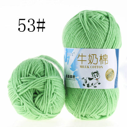 Hot Sale 50g Hand-woven Chunky Yarn Soft Milk Cotton Knitting Baby wool yarn