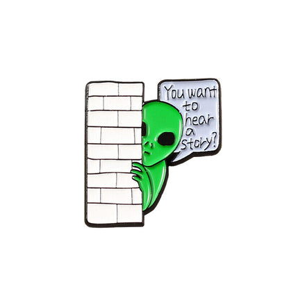 Punk Funny Enamel Brooch Lapel Funny Pin Creative Badge Collar Bag Decor Gi