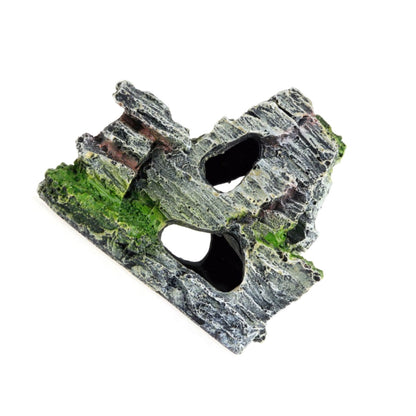Resin Aquarium Rockery Fish Tank Decorations Ornament Mountain Hiding Cave