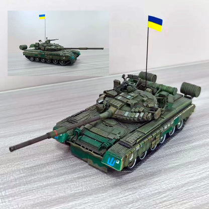 1/72 Mold Bean Ukrainian Captured Version T80BV Tank Painting Finished Model