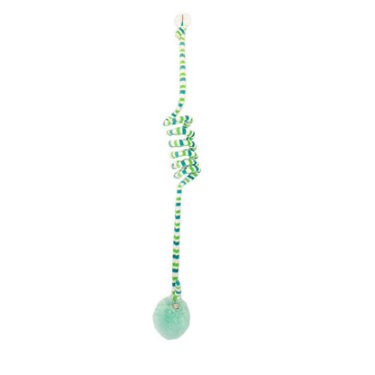 Spring Cat Toy Automatic Play Hanging Cat Toys Playing Suction Cup Bell Ball NEW
