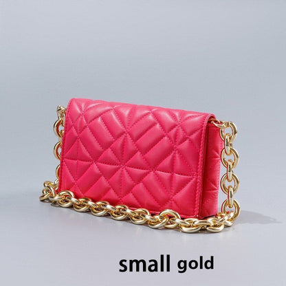 Handbag Green Small Flap Shoulder Bag Chain Clutch Bags Polyester Square Purse