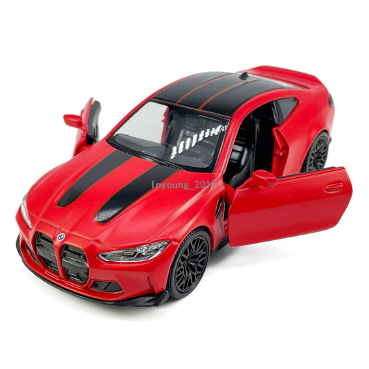1/36 2023 BMW M4 CSL Model Car Diecast Toy Vehicle Toys for Boys Kids Gifts Red