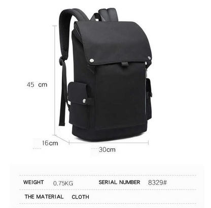 Men Casual Backpack Oxford High Capacity Teenager Student School Bag Rucksack