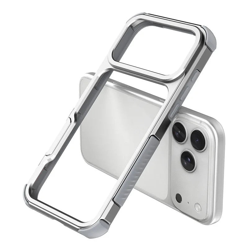 For iPhone 17 /16 Metal Frameless Phone Case Shockproof Slim Bumper Phone case