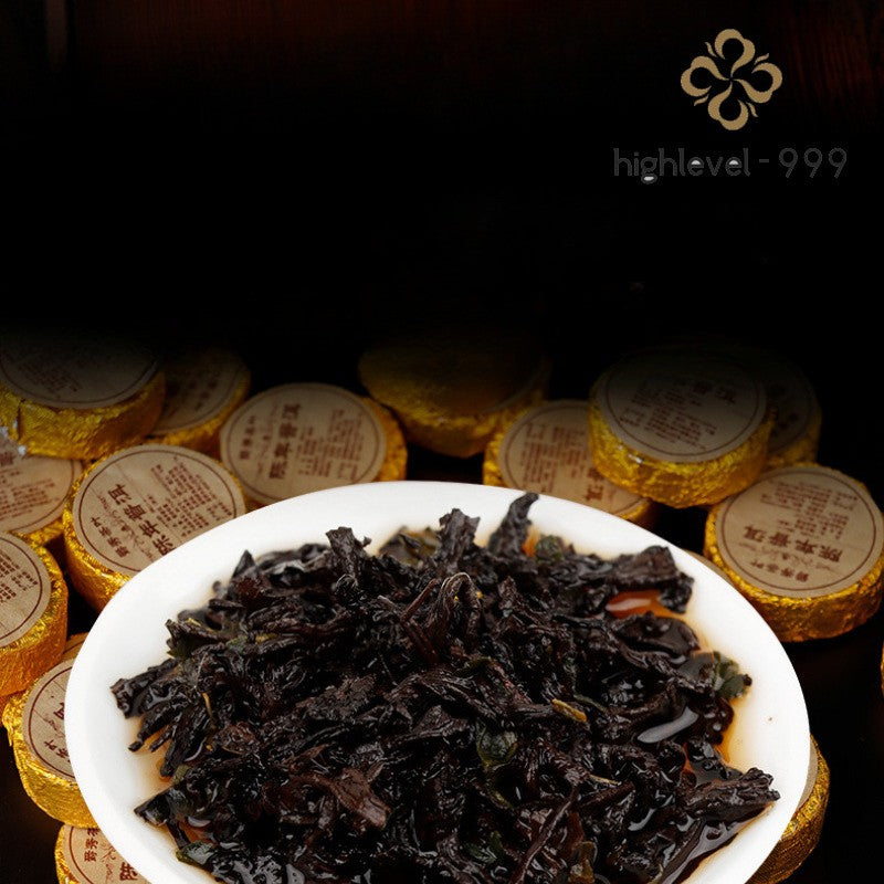 250g Ripe Pu'er Yunnan Banna Ancient Tree Glutinous Aroma Mini Round Tea Cake