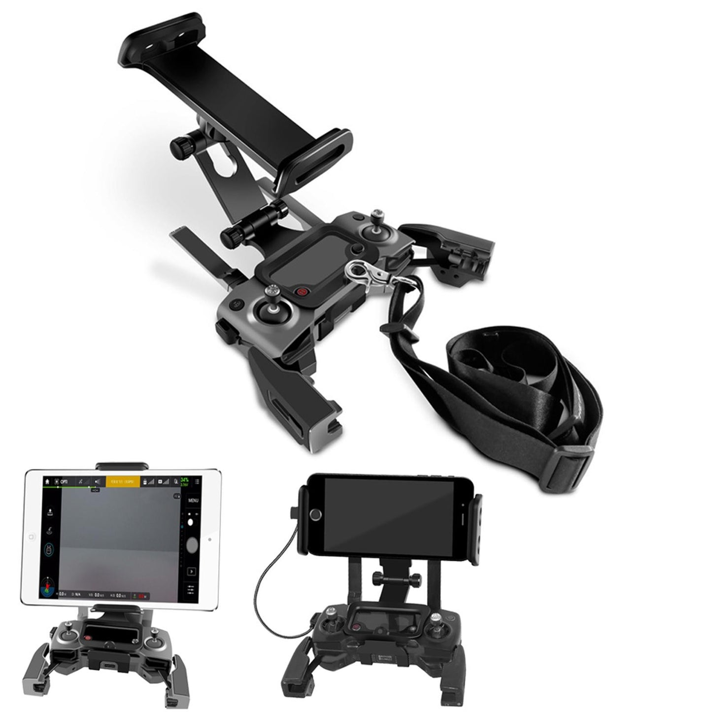 Remote Control Holder Stand With Neck Strap For DJI Mavic 2 Pro/Zoom Drone B