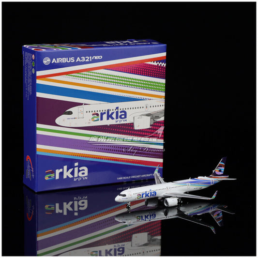 1:400 JC Wings Arkia Airlines Airbus A321NEO Diecast Aircraft Model