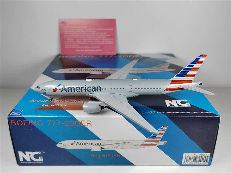 NG Model for American Airlines for Boeing 777-200ER N751AN 1:400 Pre-built model