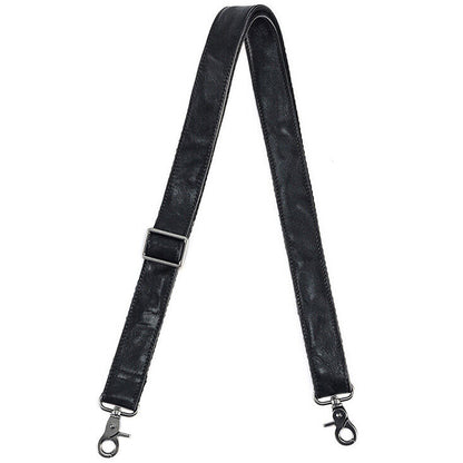 Black Cow Leather Replacement Shoulder Strap for Briefcase Luggage Messenger Bag