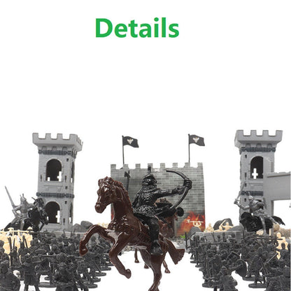 Plastic Simulation Soldier Static Model Castle Ruins Model Ancient Soldier Gift