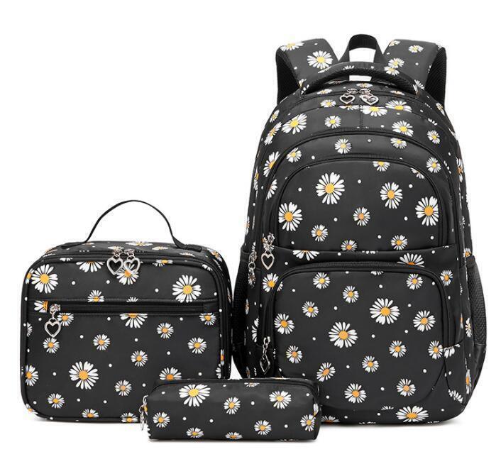 School Backpack Teenage Girls 3 Pcs/Set Schoolbag Kids Pencil Bags Bookbag