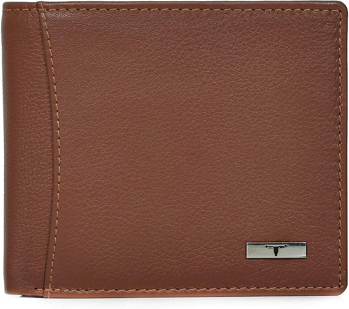 New Men's Brown Colour Leather Bi-fold Wallet Gift Item