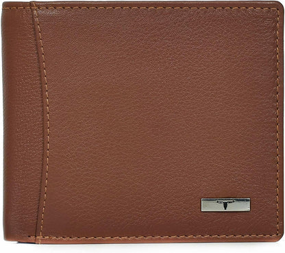 New Men's Brown Colour Leather Bi-fold Wallet Gift Item
