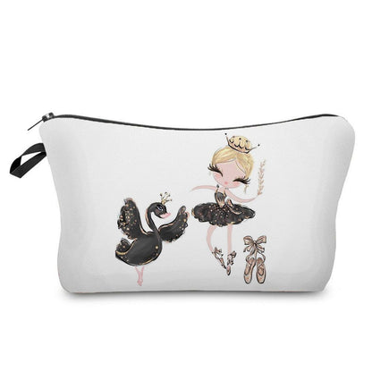 Makeup Bags Dancer Print Cosmetic Case Toiletries Organizer Traveling Polyester