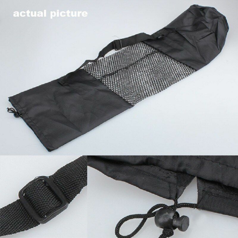 Yoga Mat bag Black Portable Case Nylon Pilates Carrier Mesh Adjustable Washable