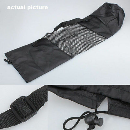Yoga Mat bag Black Portable Case Nylon Pilates Carrier Mesh Adjustable Washable