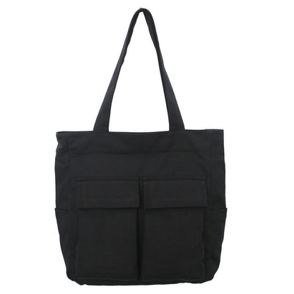 Large Capacity Canvas Shoulder Bags Solid Soft Denim Leisure Travel Bag Casual