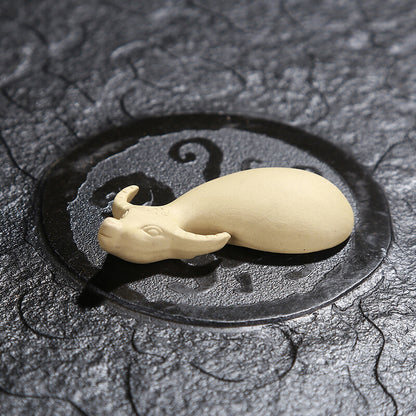 One Buffalo Tea Pet Tray Yixing Zisha Purple Clay China Ornament Household Car