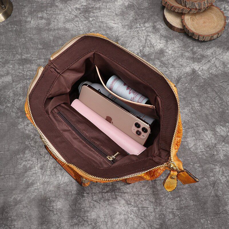 Retro Small Bag Genuine Leather Shoulder Crossbody Bag Handbag Purses Shell 1 PC