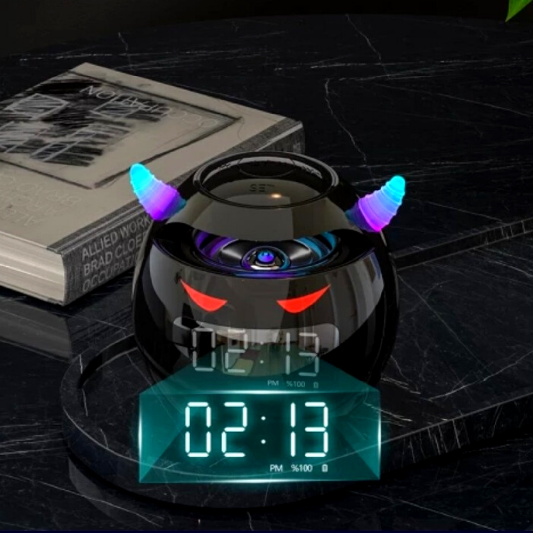 Altavoz Bluetooth Reloj Despertador Digital Led Reproductor Musica Inalambrico