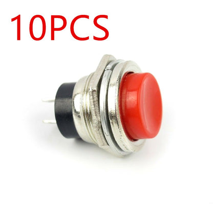 10Pcs Power Switch Round Red Guitar Kill Switch Push Button Start Button Switch