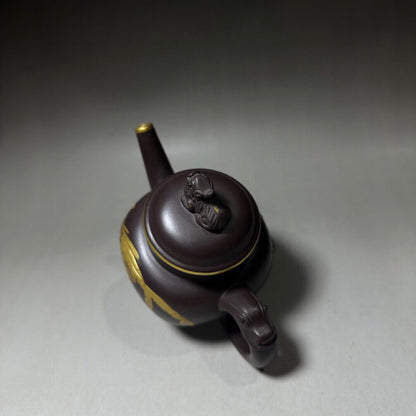 Chinese Yixing Zisha Clay Handmade Exquisite Dragon&Phoenix Teapot 30158