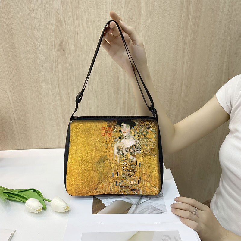 Famous Paintings Handbag Women Shoulder Bags Shopping Bag Canvas Pouch Zipper