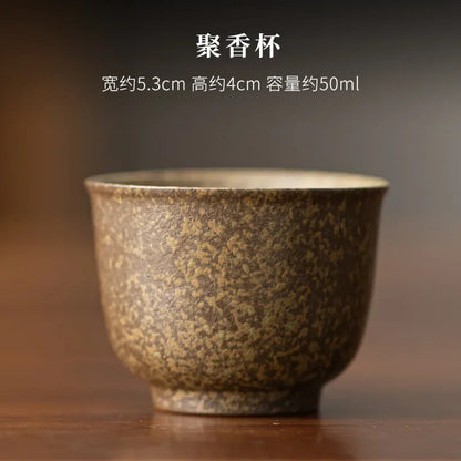 Kiln Change Coarse Pottery Handmade Beauty Tea Cup Ceramic Tea Accessories