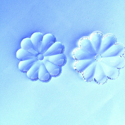 100pcs 16mm Crystal Flower Bead Pendant Prisms Chandelier Lamp Parts 1 Hole DIY