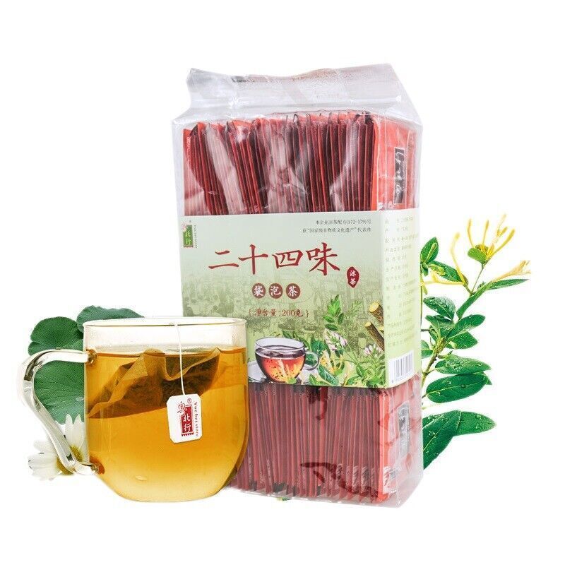 China Health Tea粤北行 廿四味200g/袋er Shi Si Wei Cha 無糖 中草药凉茶包 Herbal Tea 二十四味廣東24味涼茶