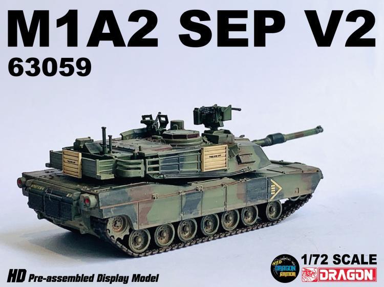 1/72 US M1A2 SEP V2 Abrams Tank Model