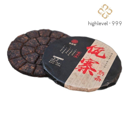 357g Ripe Pu'er Pullable Aged Cake Tea Lumps Yunnan Vintage Fermented Bulk Tea