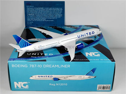 NG Models for UNITED for Boeing B787-10 N12010 DREAMLINER 1:400 Aircraft Model