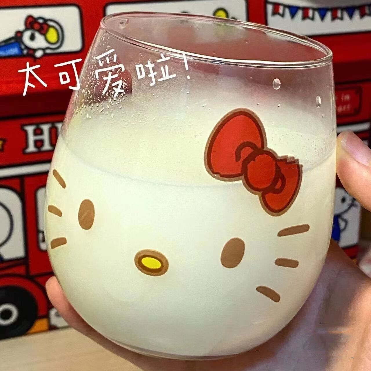 Hello Kitty Water Cup Milk Juice Beverage Cute Cartoon Girl