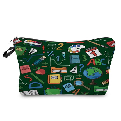 Natural Science Printed Student Pencil Case Teacher Cosmetic Storage Toilet Bag